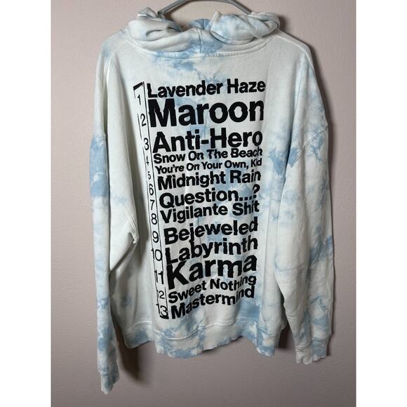Taylor Swift Midnights Blue Tie Dye Hoodie Women’s size X-Large in Blue Tie-Dye - Picture 6 of 6